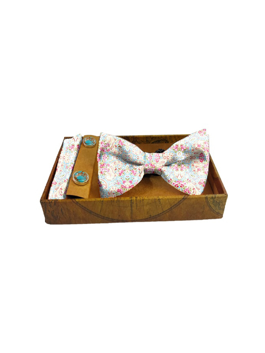 Blacksmith Men Blue & Pink Printed Satin Accessory Gift Set 
Blacksmith Men Blue & Pink Printed Satin Accessory Gift Set