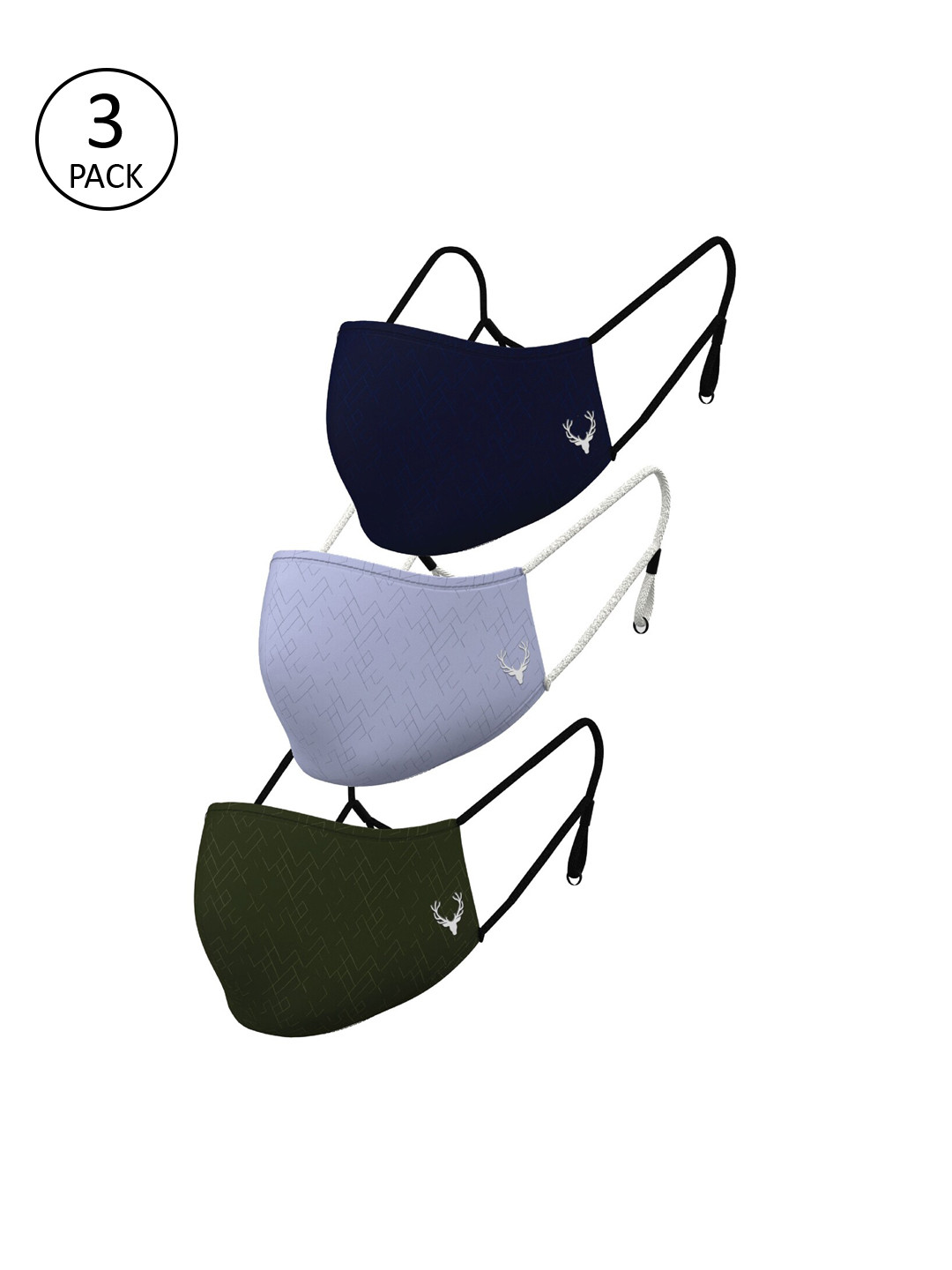 Allen Solly Men Pack Of 3 3-Ply Reusable Pure Cotton Protective Outdoor Masks, Navy blue
Allen Solly Men Pack Of 3 3-Ply Reusable Pure Cotton Protective Outdoor Masks, Navy blue