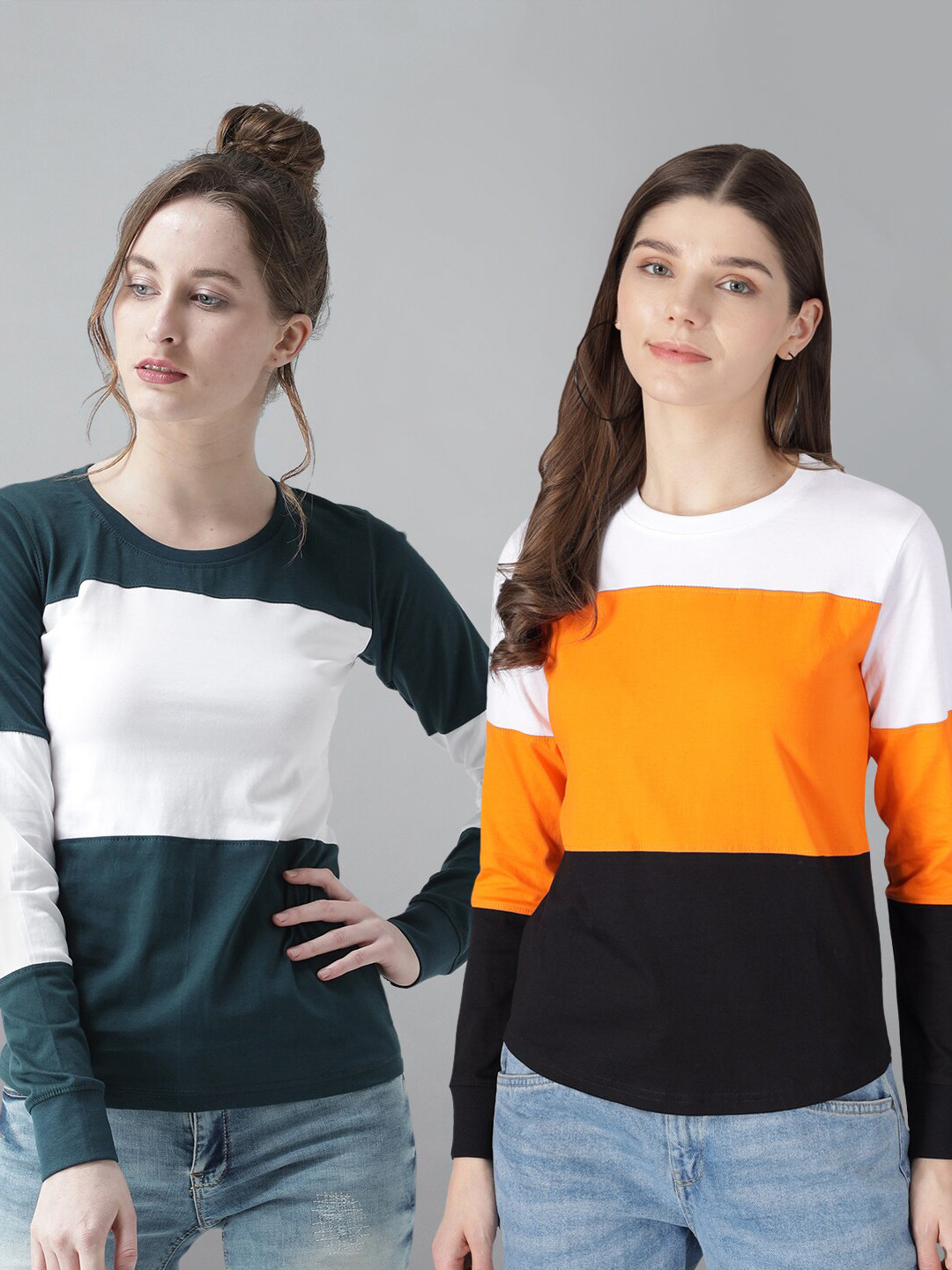 The Dry State Women Pack Of 2 Colourblocked Round Neck T-shirt, Green
The Dry State Women Pack Of 2 Colourblocked Round Neck T-shirt, Green