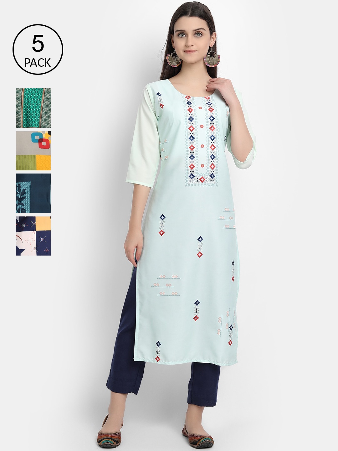 Ethnic basket Women Multicoloured Ethnic Motifs Embroidered Thread Work Crepe Kurta, Multi
Ethnic basket Women Multicoloured Ethnic Motifs Embroidered Thread Work Crepe Kurta, Multi