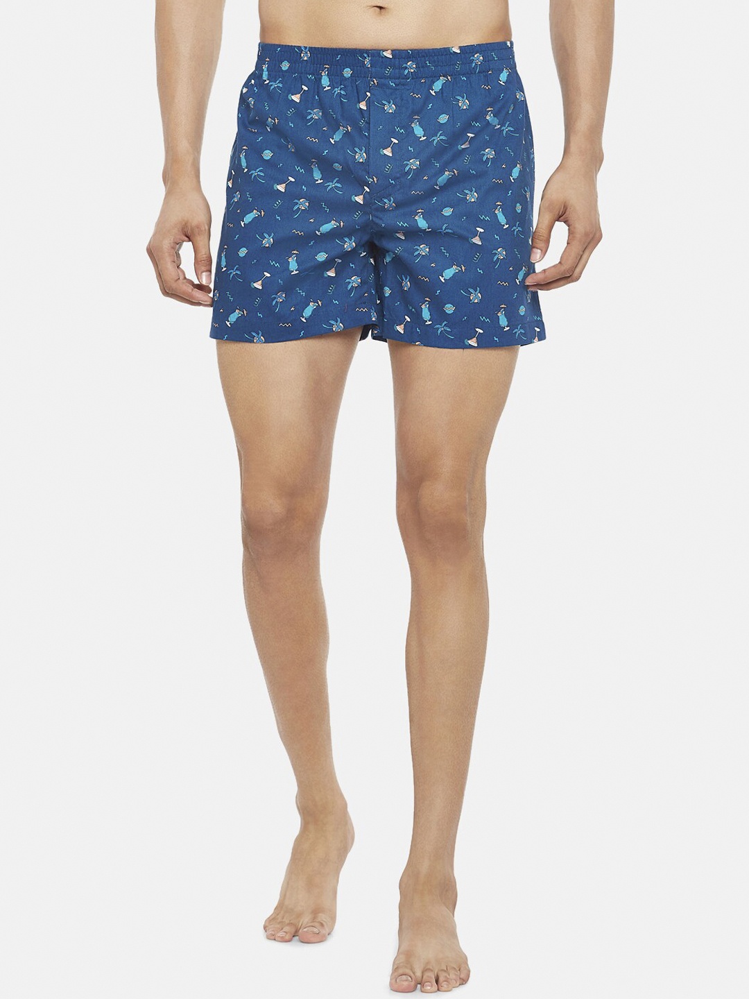 People Men Blue & Beige Printed Boxers 8905172477389
