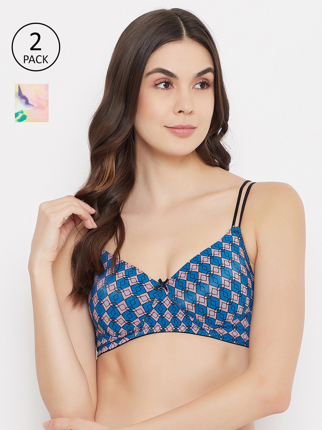 Clovia Pack Of 2 Navy Blue & Yellow Non-Wired Lightly Padded T-shirt Bras COMBRC76132B
Clovia Pack Of 2 Navy Blue & Yellow Non-Wired Lightly Padded T-shirt Bras COMBRC76132B