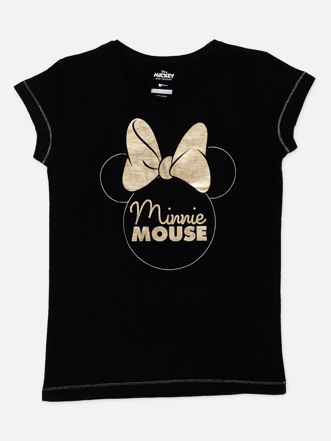 Kids Ville Mickey & Friends Featured Girls Black & Gold Printed Round Neck Cotton T-shirt
Kids Ville Mickey & Friends Featured Girls Black & Gold Printed Round Neck Cotton T-shirt