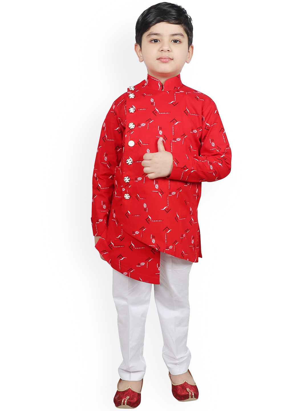 SG YUVRAJ Boys Red Printed Pure Cotton Kurta with Pyjamas
SG YUVRAJ Boys Red Printed Pure Cotton Kurta with Pyjamas