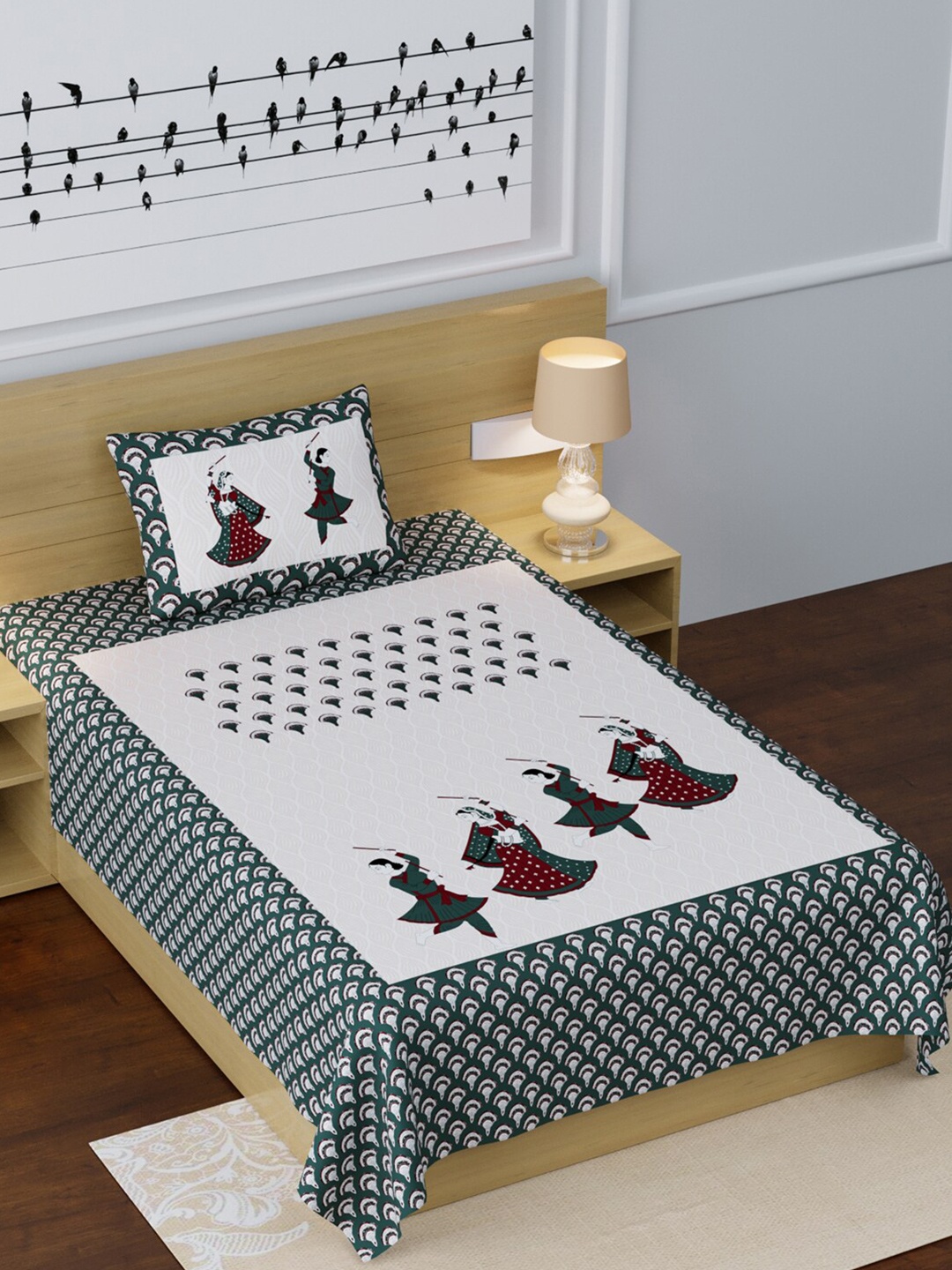 LIVING ROOTS Unisex Multi Ethnic Motifs Single Bedsheet 210 Tc with 1 pillow cover, White
LIVING ROOTS Unisex Multi Ethnic Motifs Single Bedsheet 210 Tc with 1 pillow cover, White