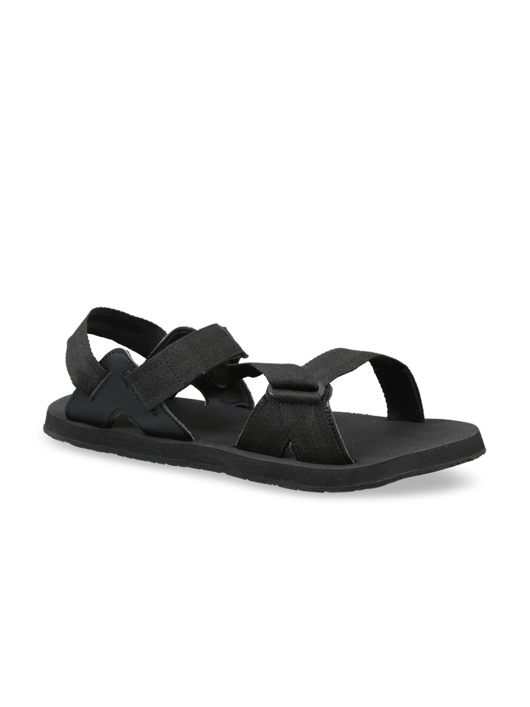 ADIDAS Men Black Solid Sports Sandals