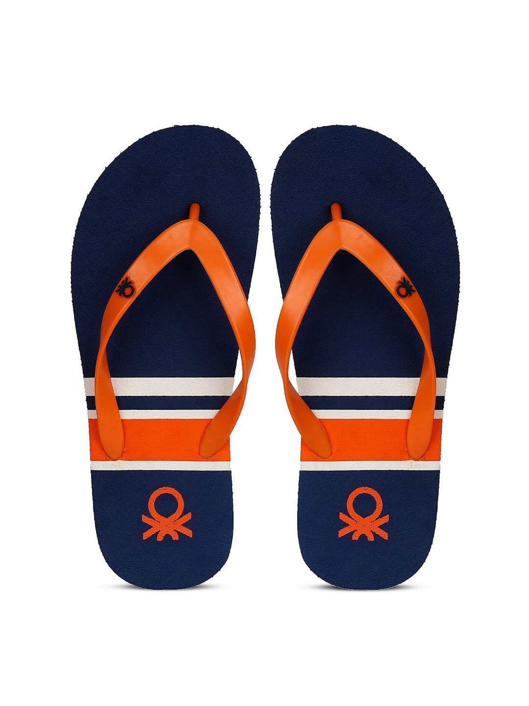 United Colors of Benetton Men Orange Flip Flops