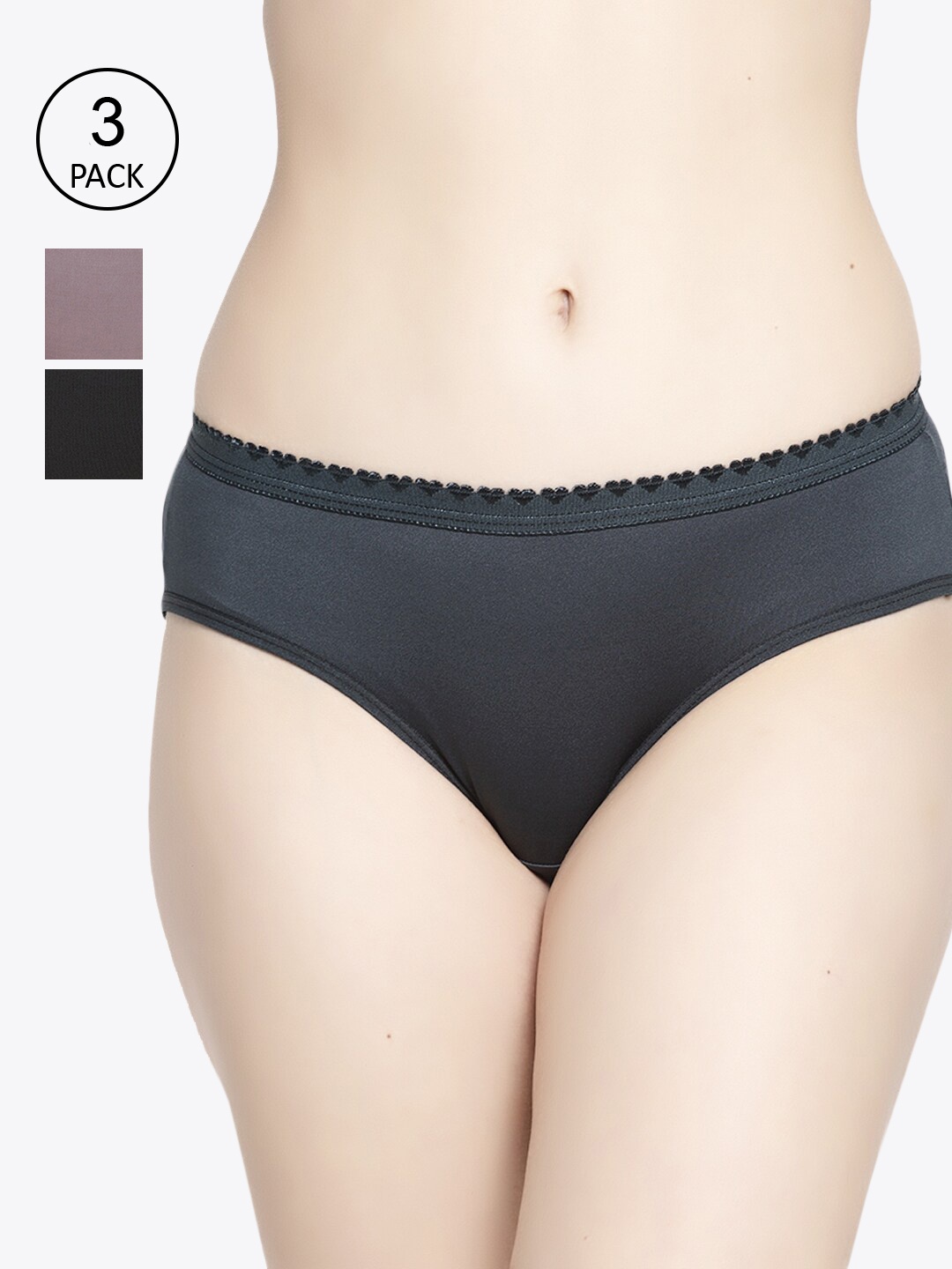 GRACIT Women Pack of 3 Assorted Briefs PW28-01-04-17