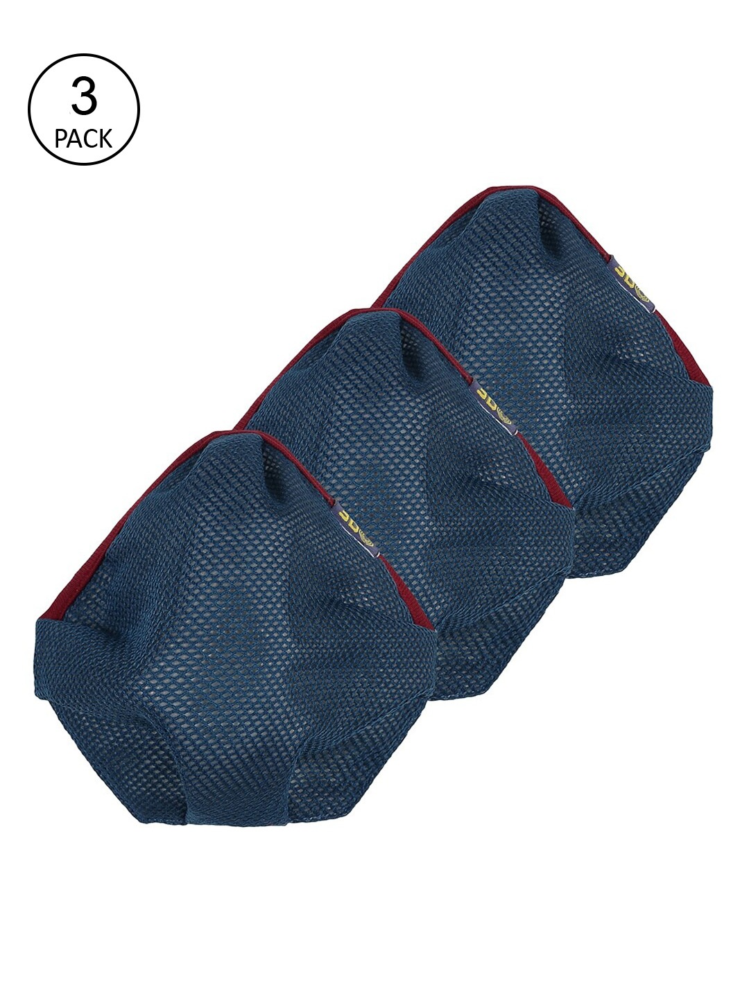 3BO Women Pack Of 3 Navy Blue Solid 3-Ply Cotton Reusable Anti-Heat Cloth Face Masks
3BO Women Pack Of 3 Navy Blue Solid 3-Ply Cotton Reusable Anti-Heat Cloth Face Masks