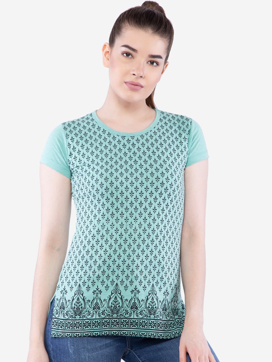 NEVA Green Regular Cotton Top