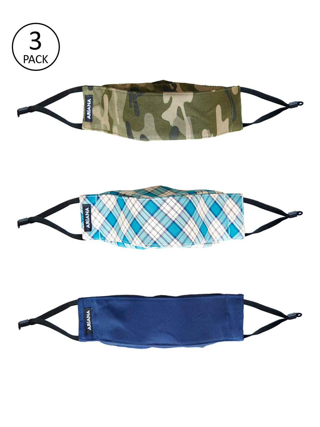 Ariana Unisex Pack Of 3 Printed 7-Ply 5 Layer SSMMS Filter Reusable Pure Cotton Cloth Masks, Olive
Ariana Unisex Pack Of 3 Printed 7-Ply 5 Layer SSMMS Filter Reusable Pure Cotton Cloth Masks, Olive