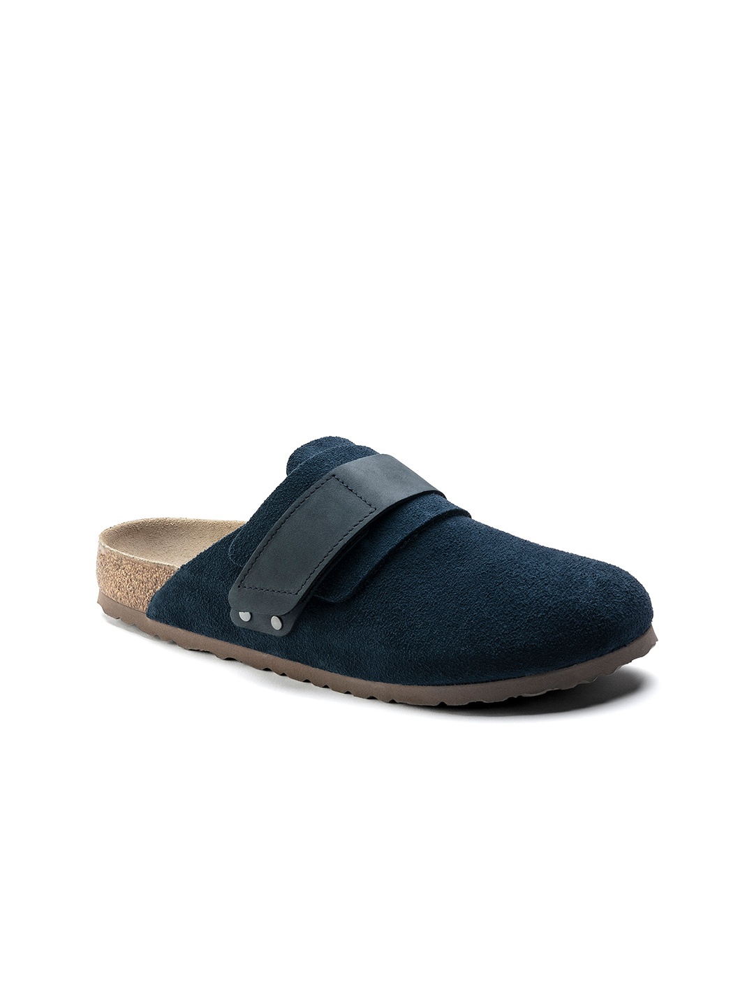 Birkenstock Unisex Blue Brown Suede Nagoya Regular Width Clogs Sandals
