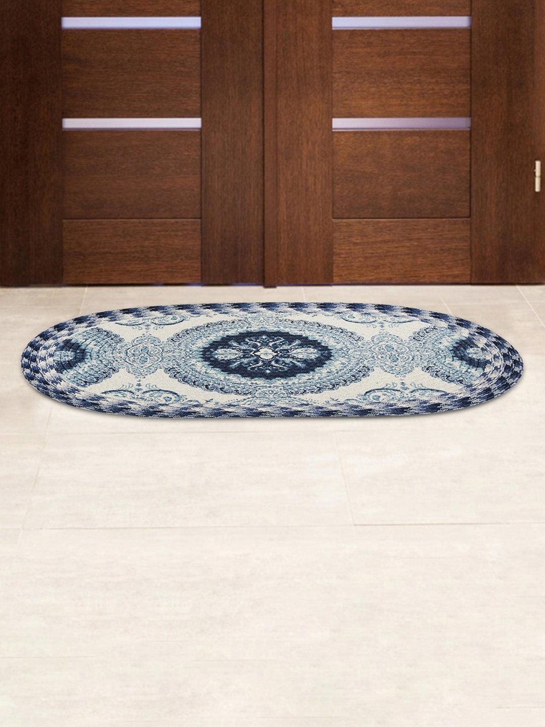 Home Centre Multi Elena Yarn-Dyed Braided Door Mat