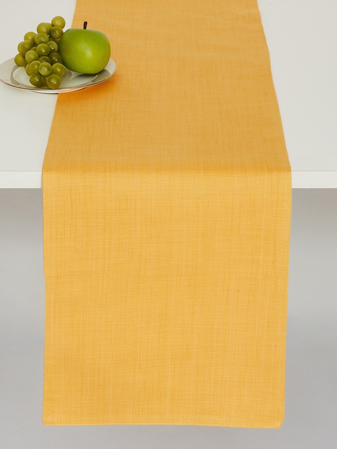 Home Centre Yellow Colour Connect Cotton Rectangular Table Runner