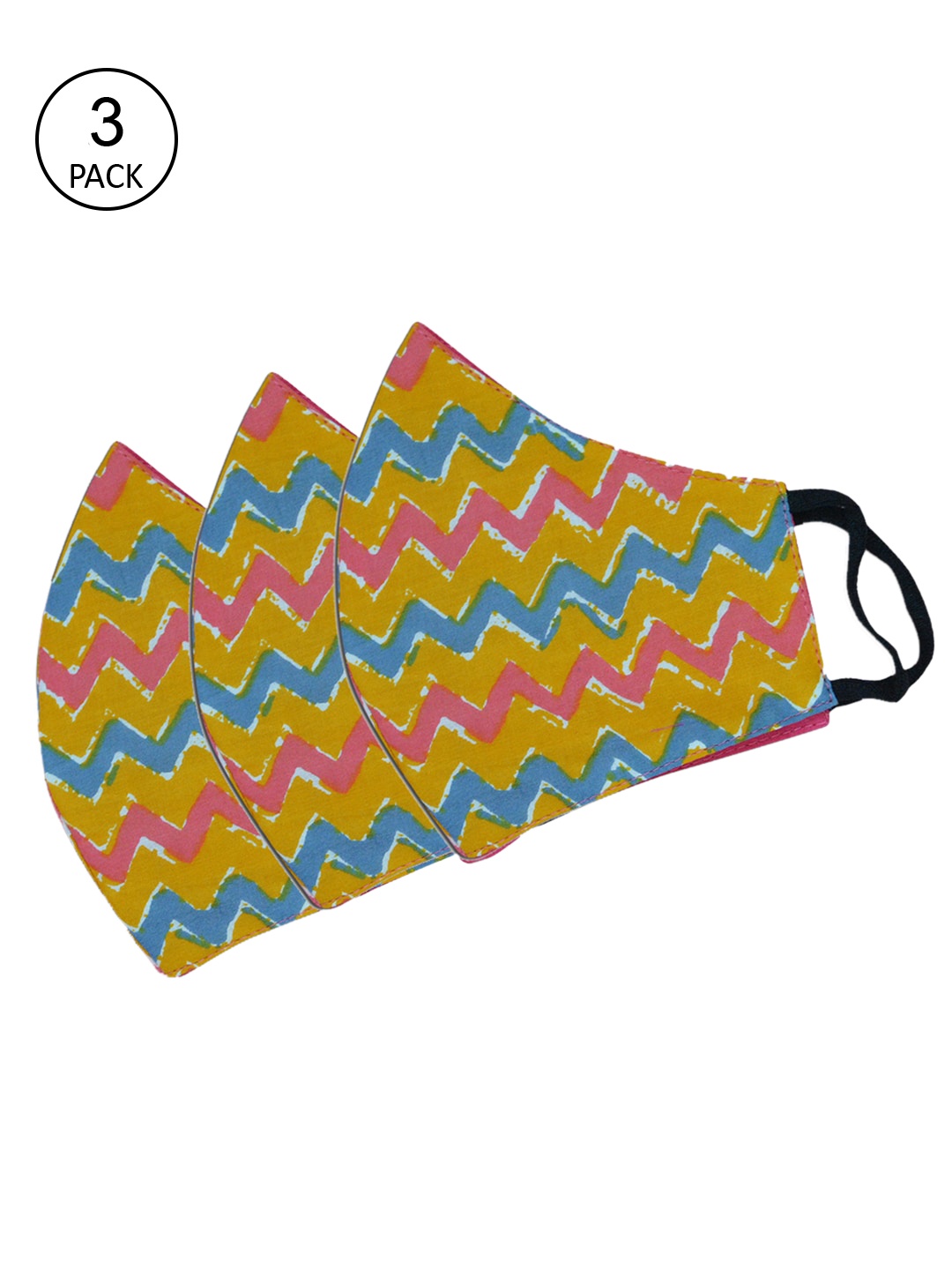 Tossido Women Pack Of 3 Yellow & Pink Chevron Digital Printed 3-Ply Reusable 100% Cotton Premium Cloth Face Masks
Tossido Women Pack Of 3 Yellow & Pink Chevron Digital Printed 3-Ply Reusable 100% Cotton Premium Cloth Face Masks