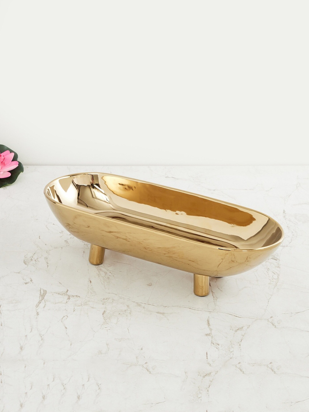 Home Centre Gold-Toned Eternity Solid Decorative Bowl