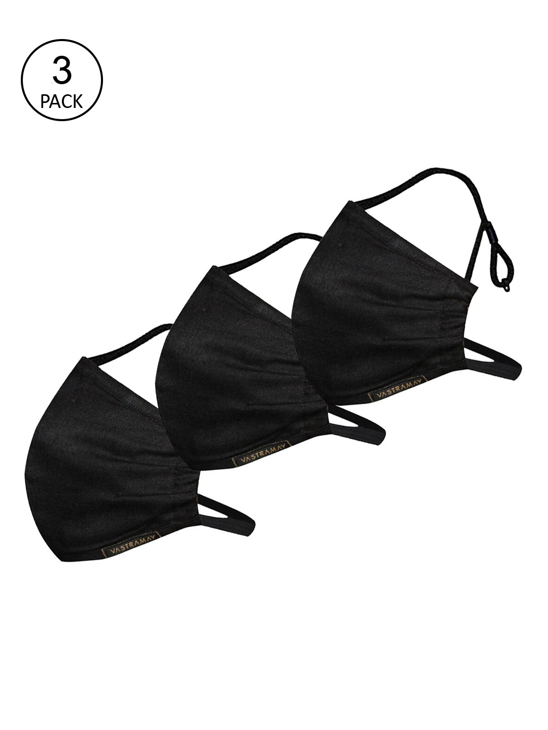 VASTRAMAY Unisex Pack Of 3 Solid 3-Ply Reusable Anti-Pollution Protective Outdoor Half Face Masks, Black
VASTRAMAY Unisex Pack Of 3 Solid 3-Ply Reusable Anti-Pollution Protective Outdoor Half Face Masks, Black
