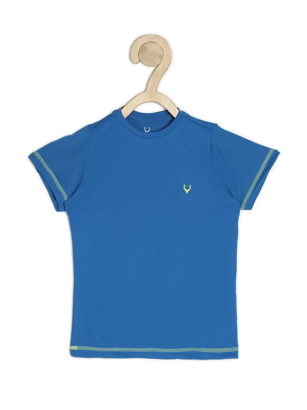 Allen Solly Junior Boys Blue Solid Round Neck T-shirt