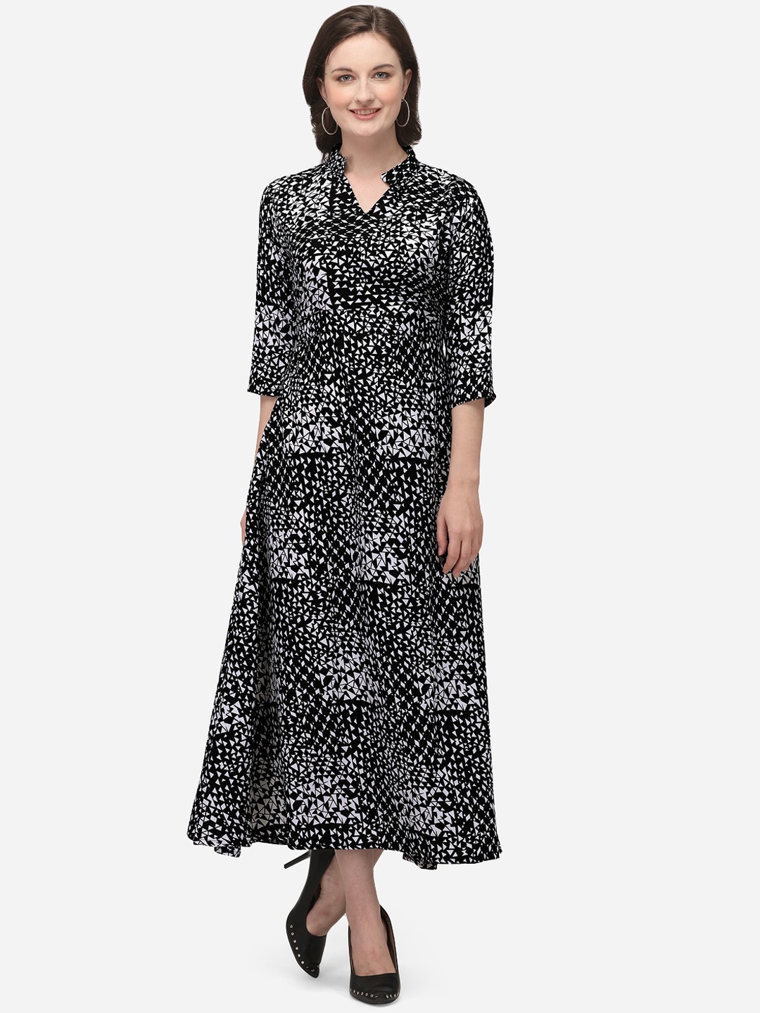 Florence Women Black Printed Maxi Dress