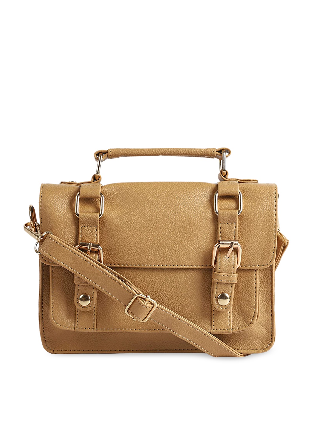 Bagsy Malone Beige Solid Satchel