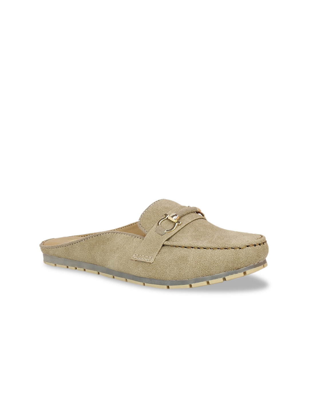 Inc 5 Women Brown Textured Mules