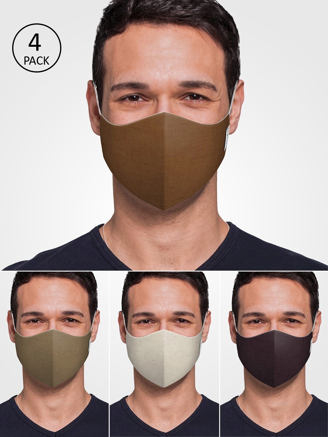 DDecor Unisex Pack Of 4 3-Ply Solid Reusable Anti-Viral Protective Outdoor Face Masks, Brown
DDecor Unisex Pack Of 4 3-Ply Solid Reusable Anti-Viral Protective Outdoor Face Masks, Brown