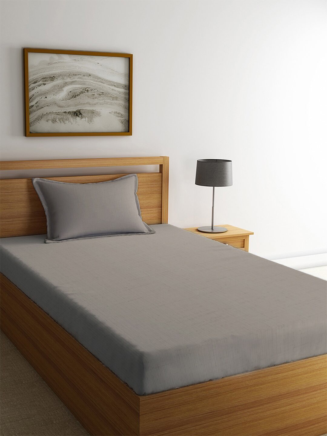 MAYFAIR HOMES LONDON Taupe Solid 144 TC Cotton 1 Single Bedsheet with 1 Pillow Covers
MAYFAIR HOMES LONDON Taupe Solid 144 TC Cotton 1 Single Bedsheet with 1 Pillow Covers
