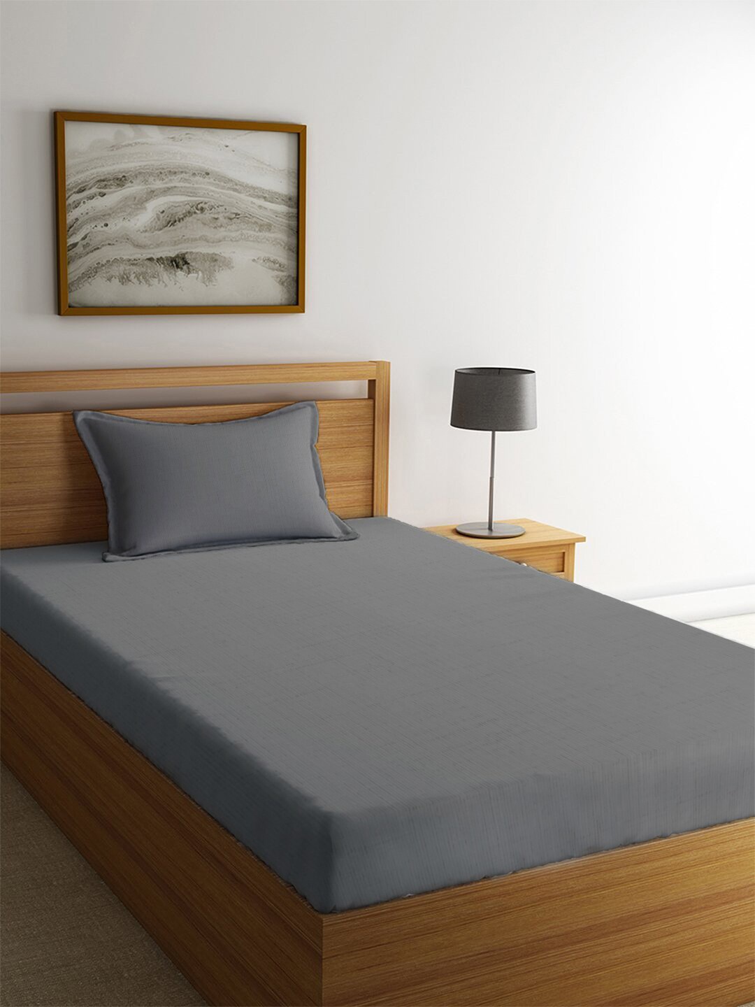 MAYFAIR HOMES LONDON Grey Solid 144 TC Cotton 1 Single Bedsheet with 1 Pillow Covers
MAYFAIR HOMES LONDON Grey Solid 144 TC Cotton 1 Single Bedsheet with 1 Pillow Covers
