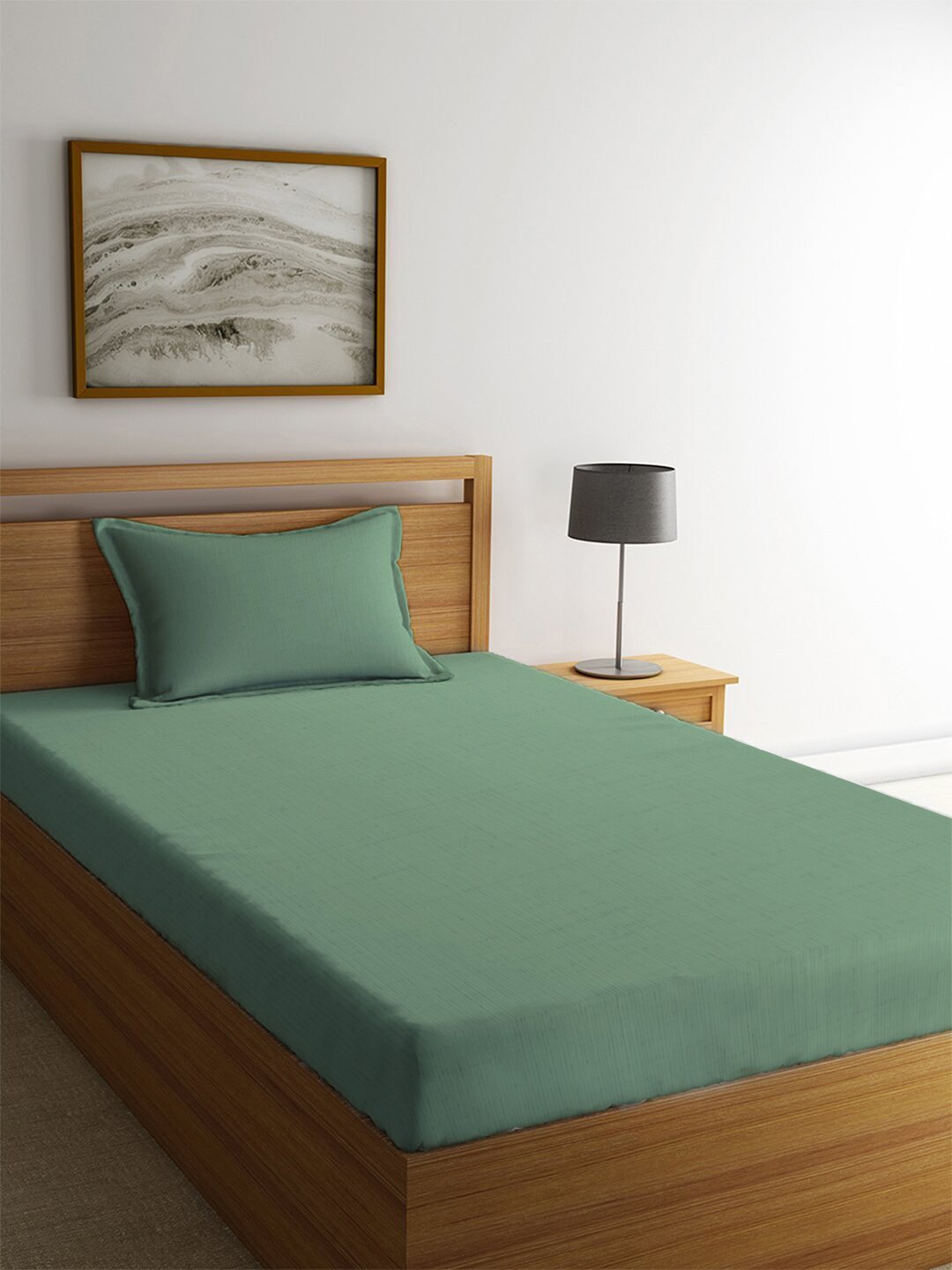 MAYFAIR HOMES LONDON Green Solid 144 TC Cotton 1 Single Bedsheet with 1 Pillow Covers
MAYFAIR HOMES LONDON Green Solid 144 TC Cotton 1 Single Bedsheet with 1 Pillow Covers