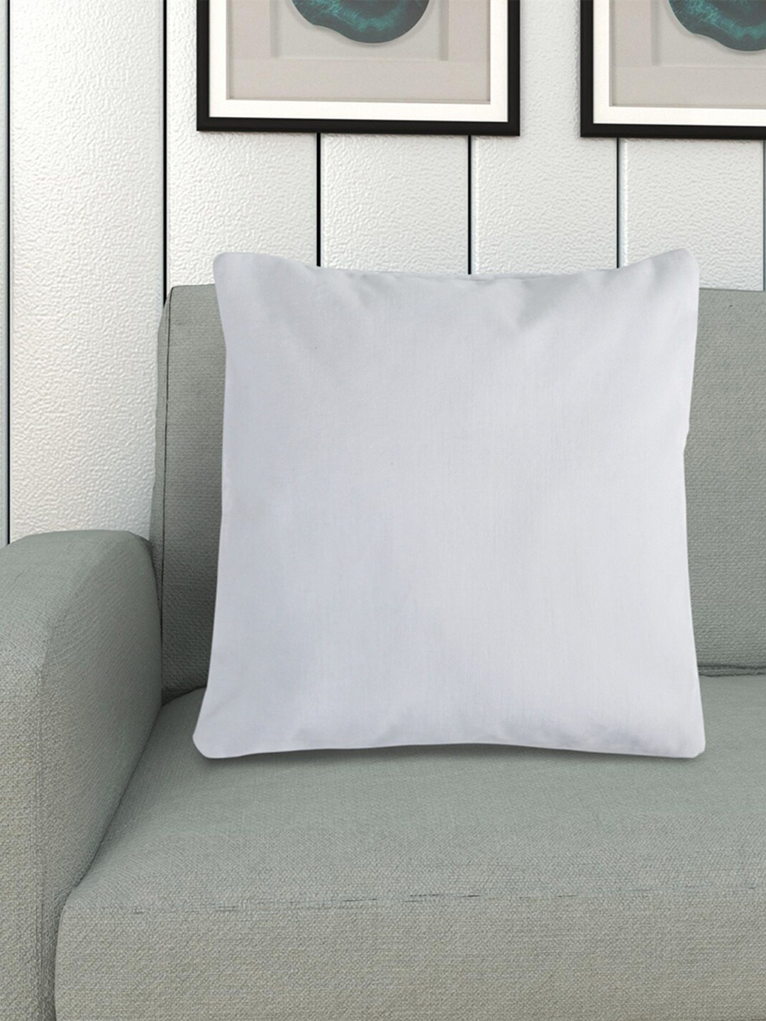 Home Centre White Square Cushion Cover