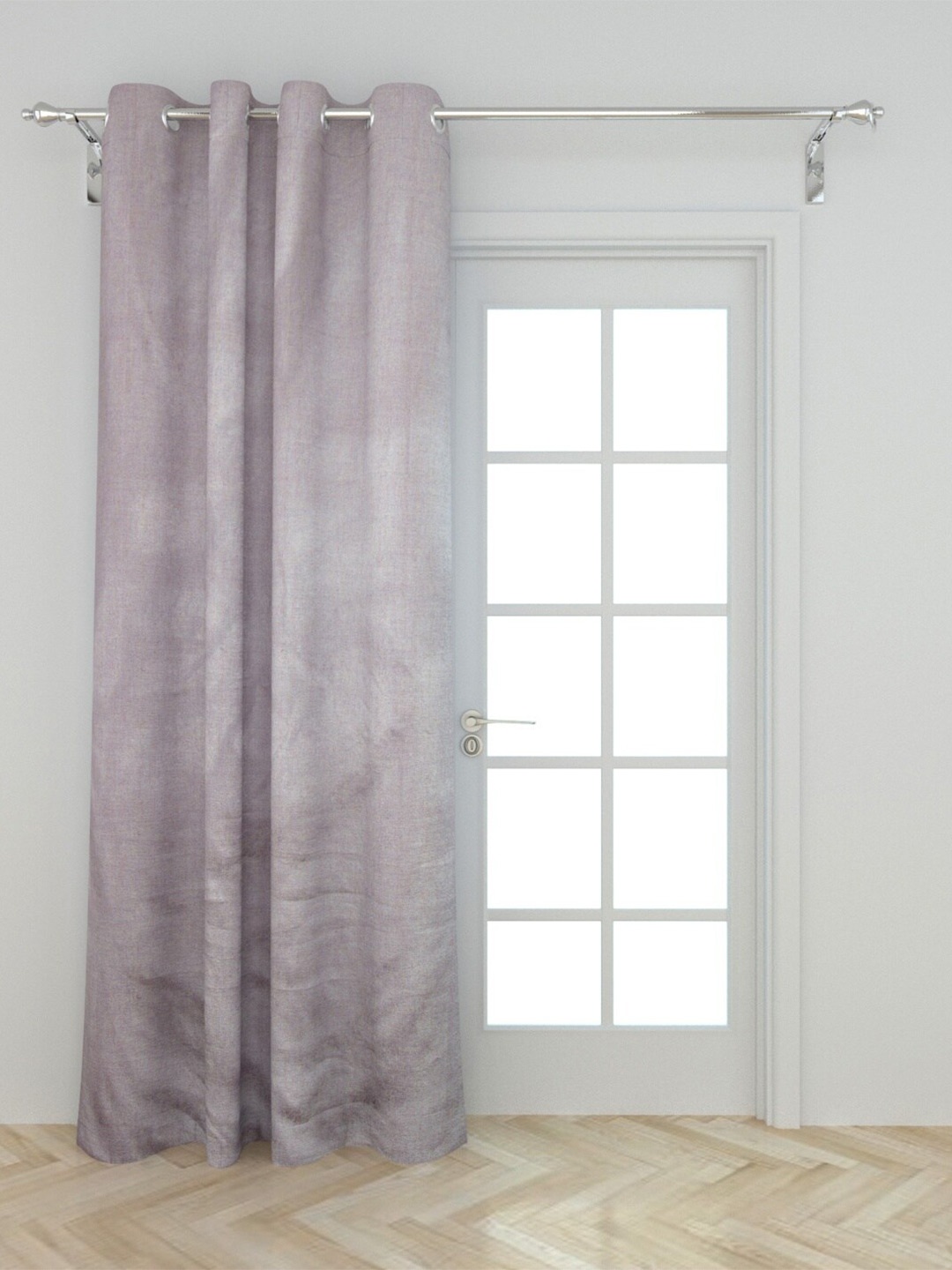 Home Centre Purple & Silver-Toned Door Curtain