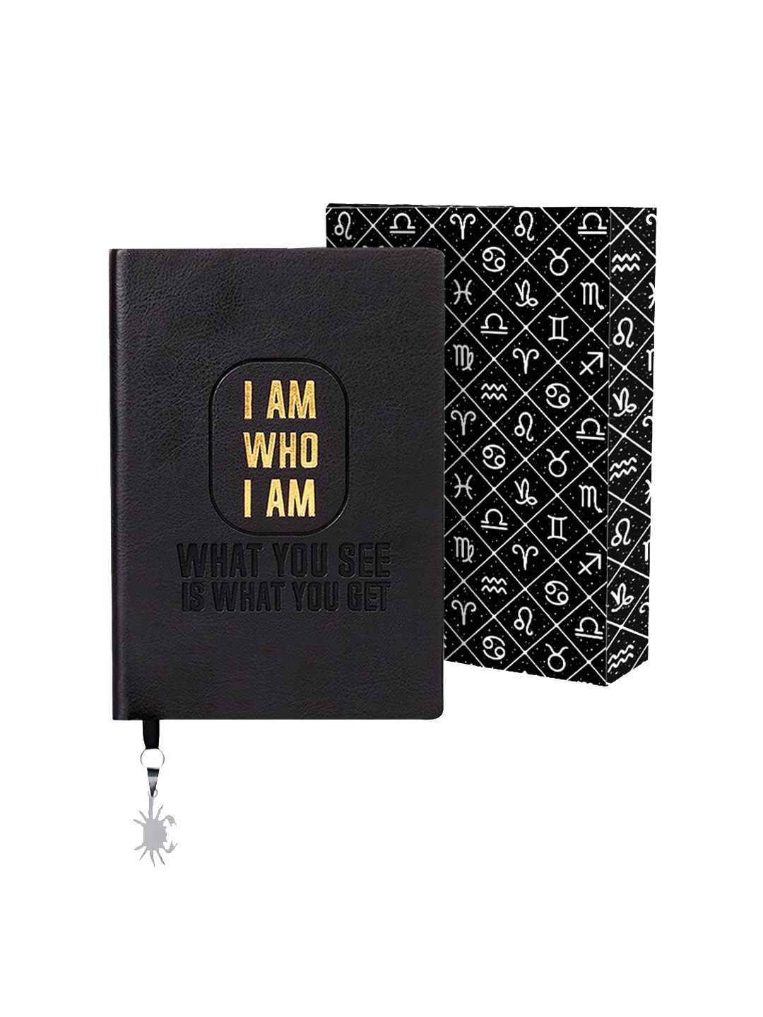 Doodle Unisex Black & Yellow Cancer Zodiac Birthday Gift Diary