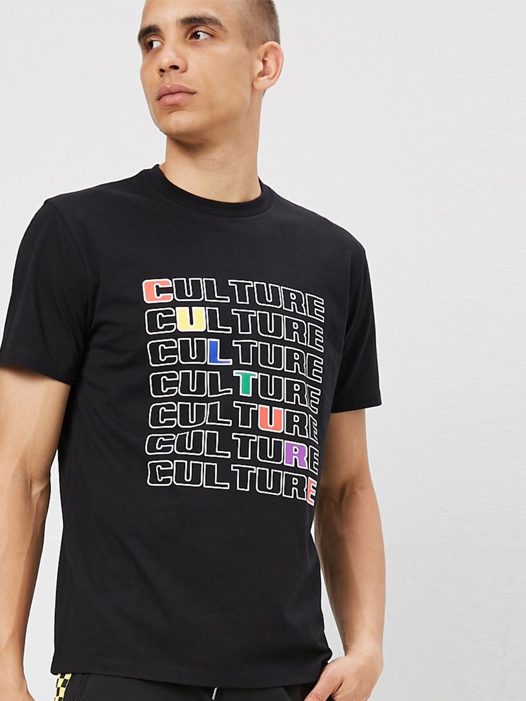 FOREVER 21 Men Multi Typography Printed T-shirt