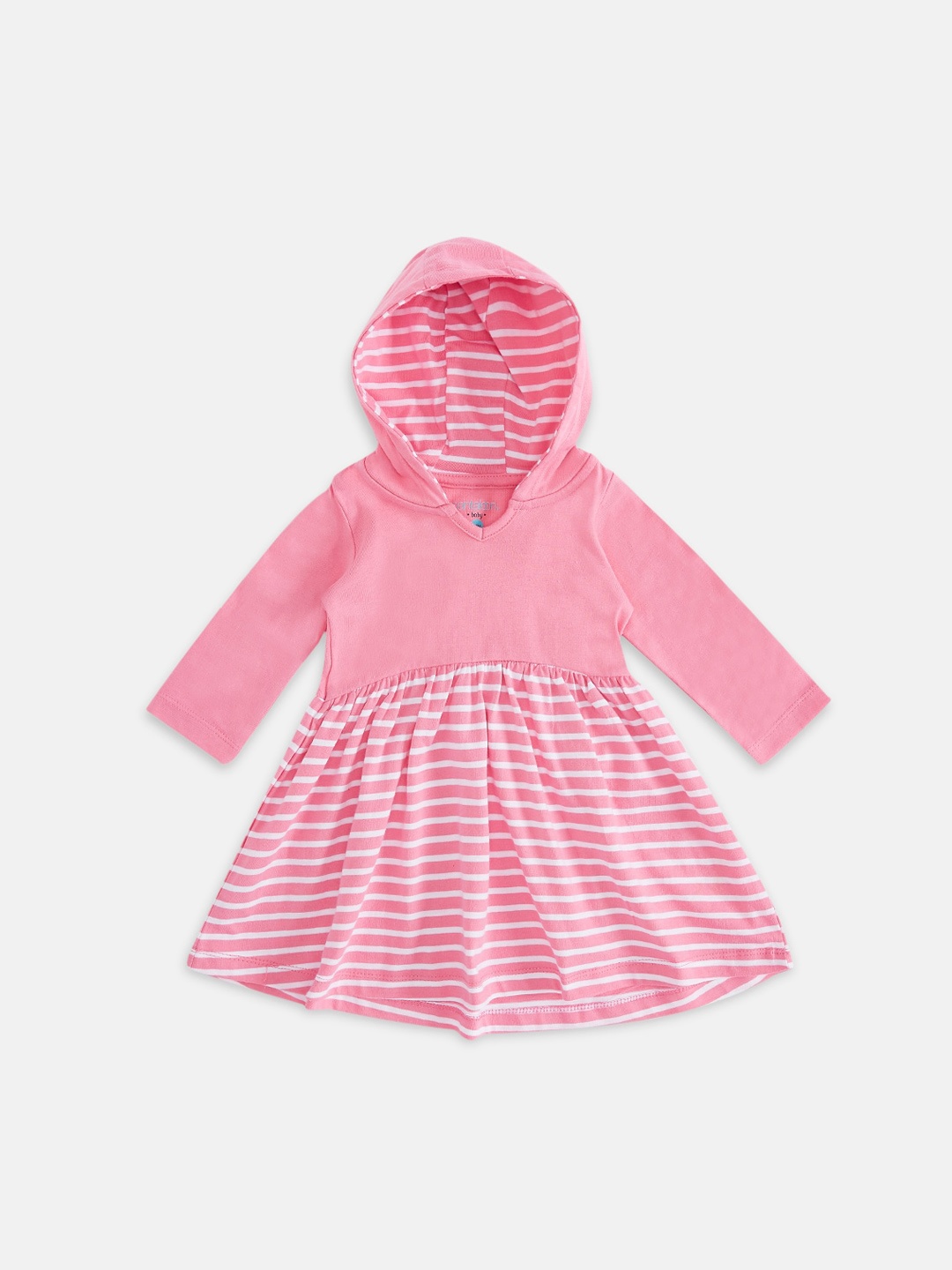 Pantaloons Baby Pink Striped Dress