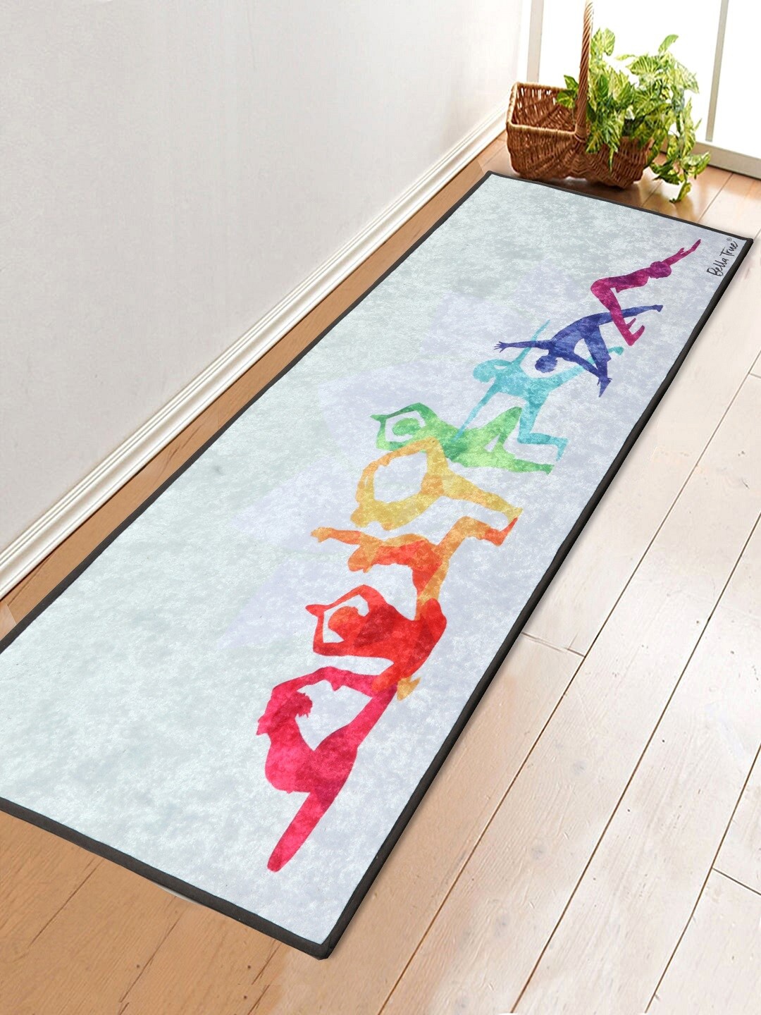 BELLA TRUE White & Red Digital Printed Anti-Skid Yoga Mat