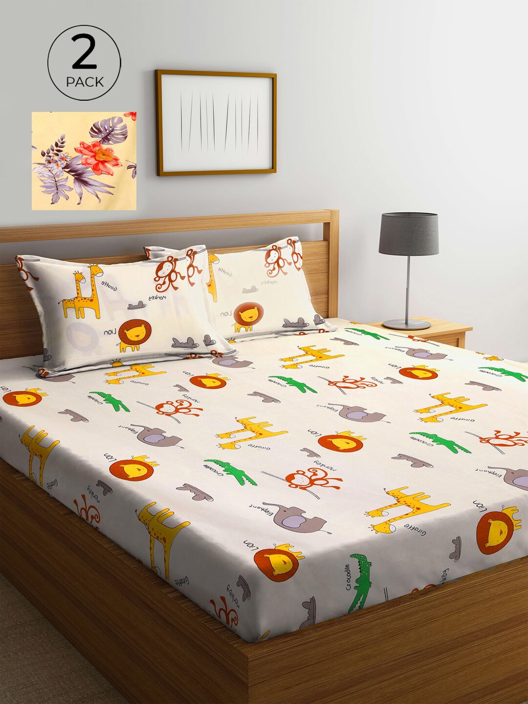 KLOTTHE White & Yellow Cartoon Characters 210 TC 2 King Bedsheet with 4 Pillow Covers
KLOTTHE White & Yellow Cartoon Characters 210 TC 2 King Bedsheet with 4 Pillow Covers