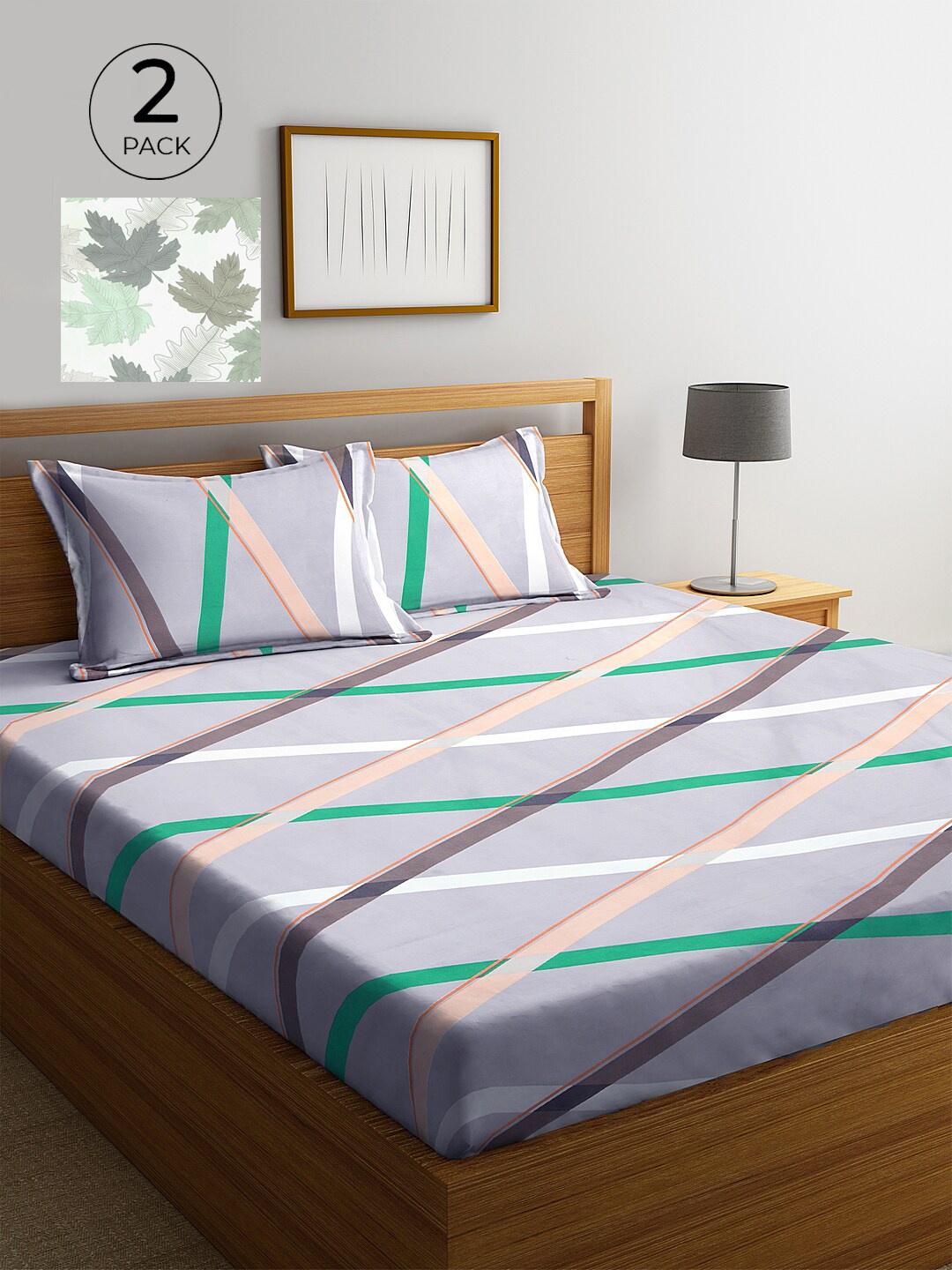 KLOTTHE Turquoise Blue & White Geometric 210 TC 2 King Bedsheet with 4 Pillow Covers
KLOTTHE Turquoise Blue & White Geometric 210 TC 2 King Bedsheet with 4 Pillow Covers