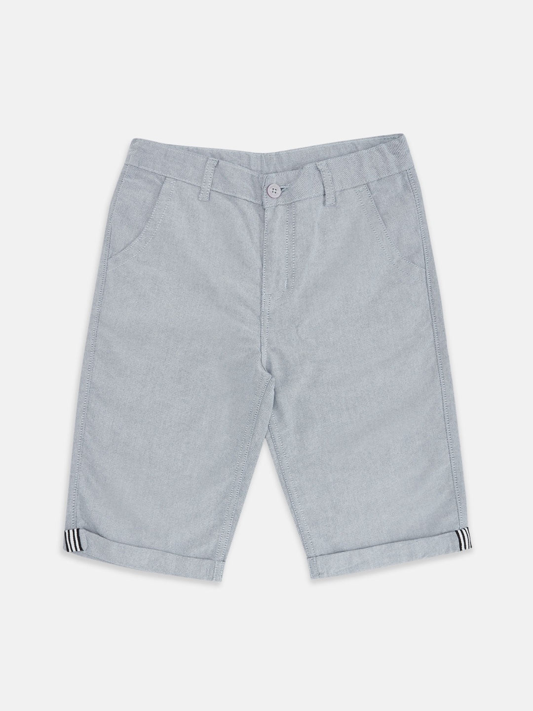 Pantaloons Junior Boys Blue Mid-Rise Pure Cotton Regular Shorts