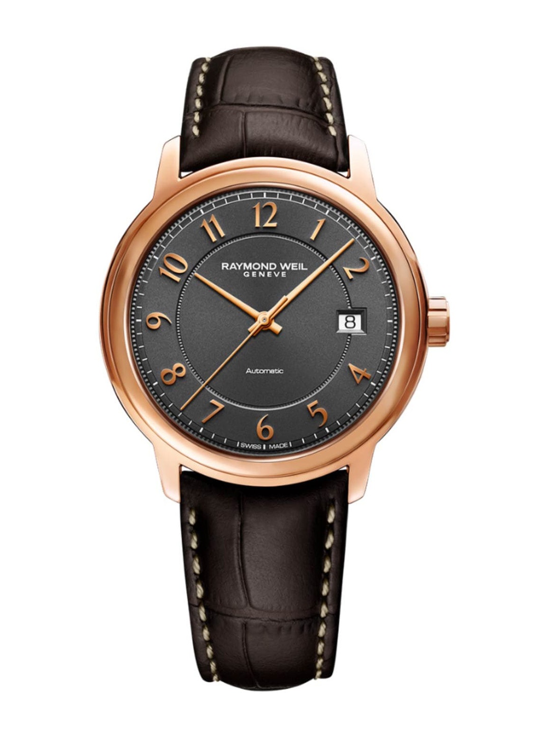 Raymond Weil Men Grey Analogue Automatic Motion Powered Watch 2237-PC5-05608