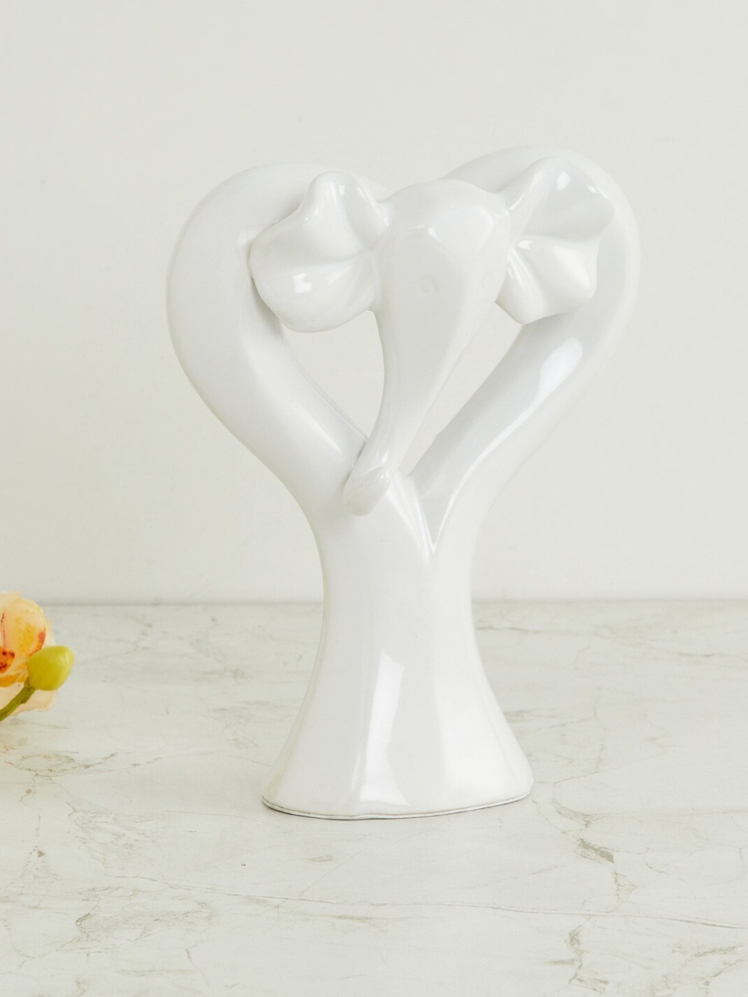 Home Centre White Vitara Elephant Figurine Showpiece