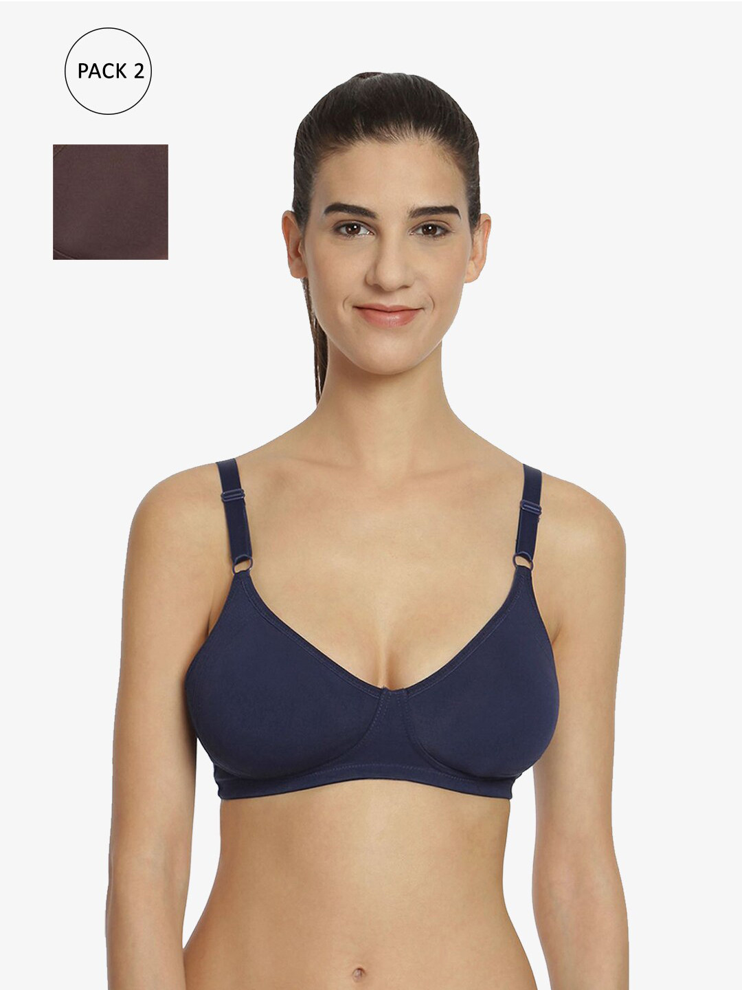 Soie Coffee Pack Of 2 Everyday Bra Medium Coverage COMBO CB-305COFFEE/NAVY, Coffee brown
Soie Coffee Pack Of 2 Everyday Bra Medium Coverage COMBO CB-305COFFEE/NAVY, Coffee brown