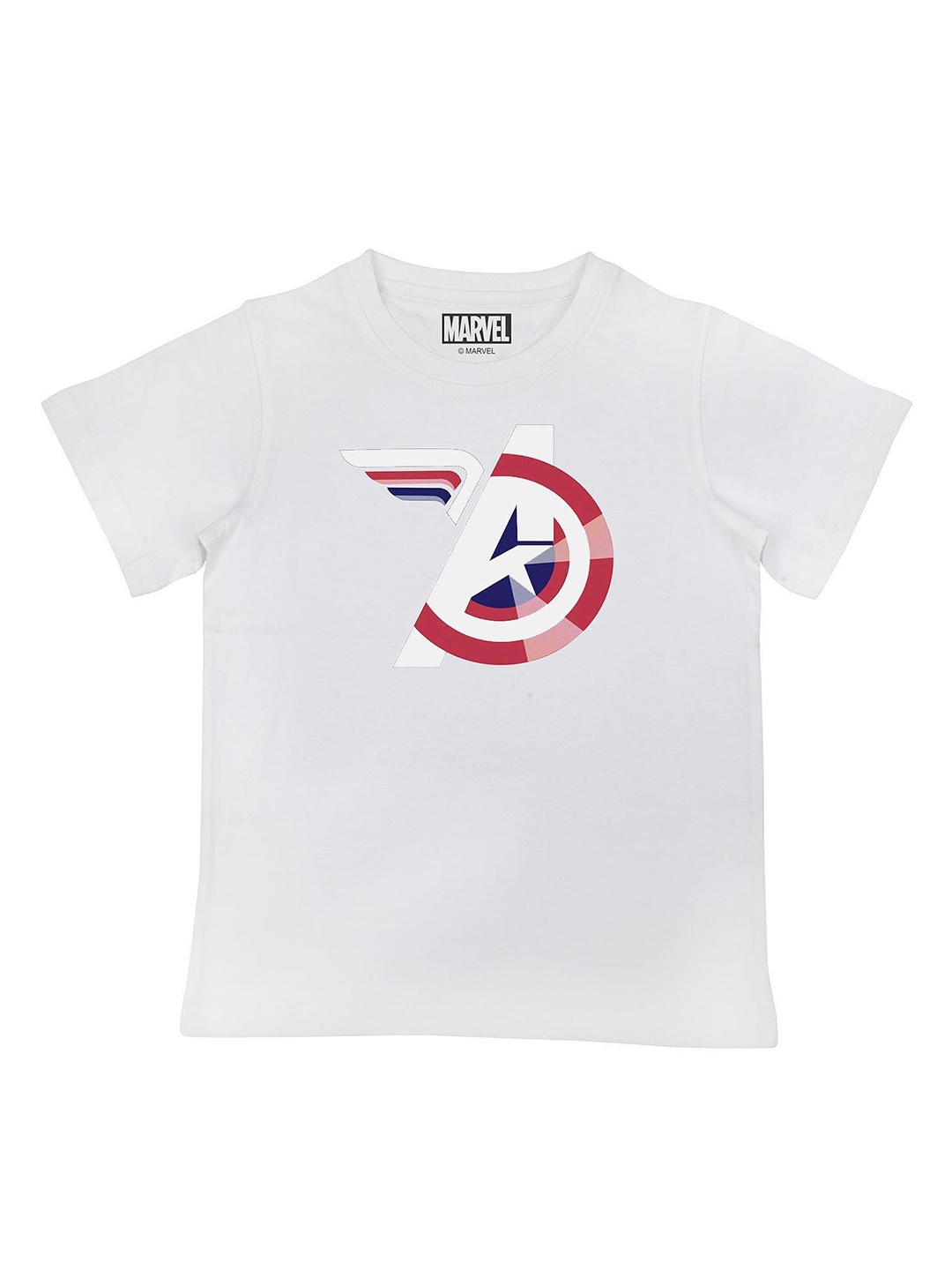 Marvel by Wear Your Mind Boys White Captain America Printed Cotton Pure Cotton T-shirt
Marvel by Wear Your Mind Boys White Captain America Printed Cotton Pure Cotton T-shirt