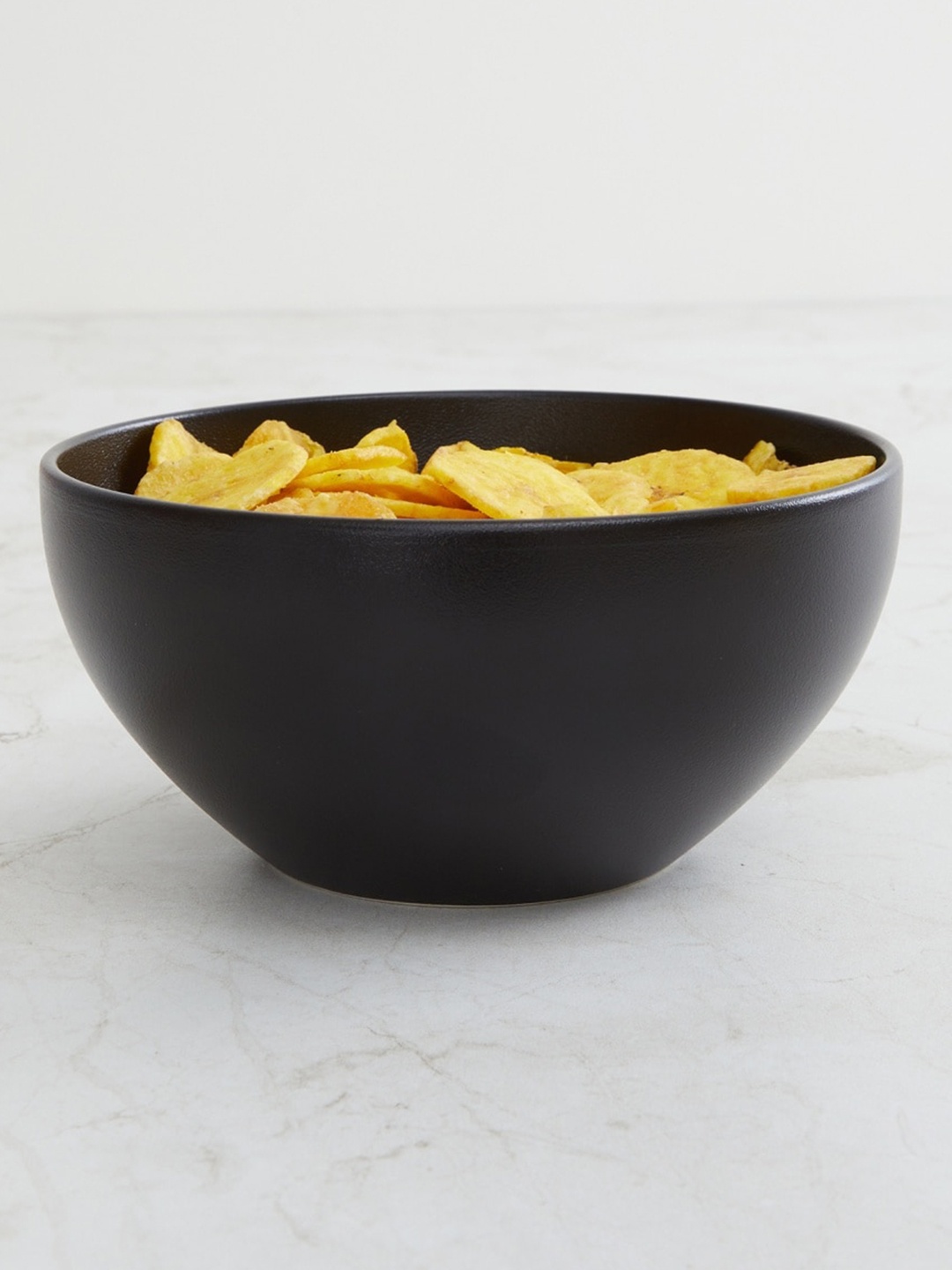 Home Centre Black Solid Cereal Bowl