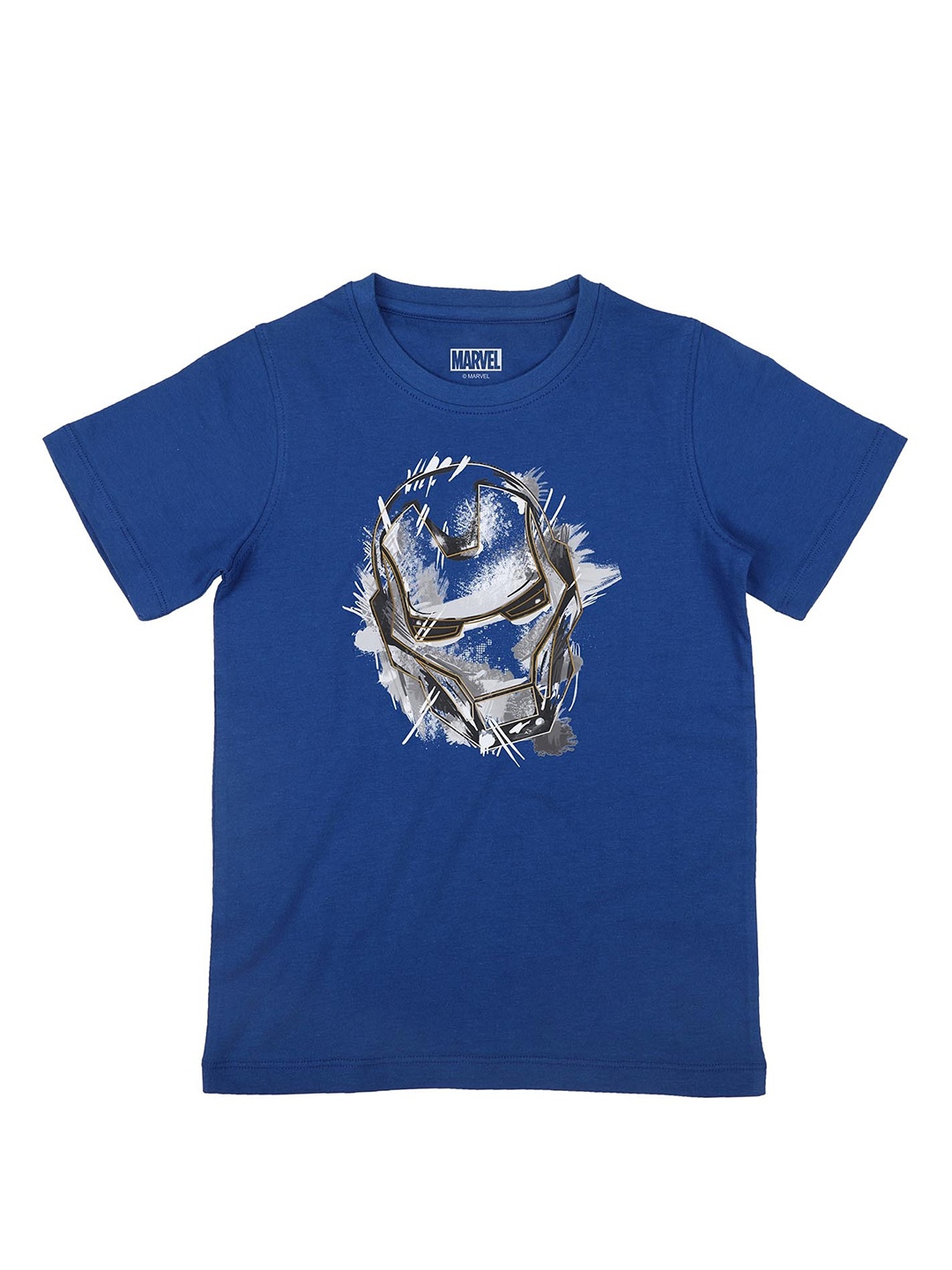 Marvel by Wear Your Mind Boys Blue Avengers Printed Cotton T-shirt