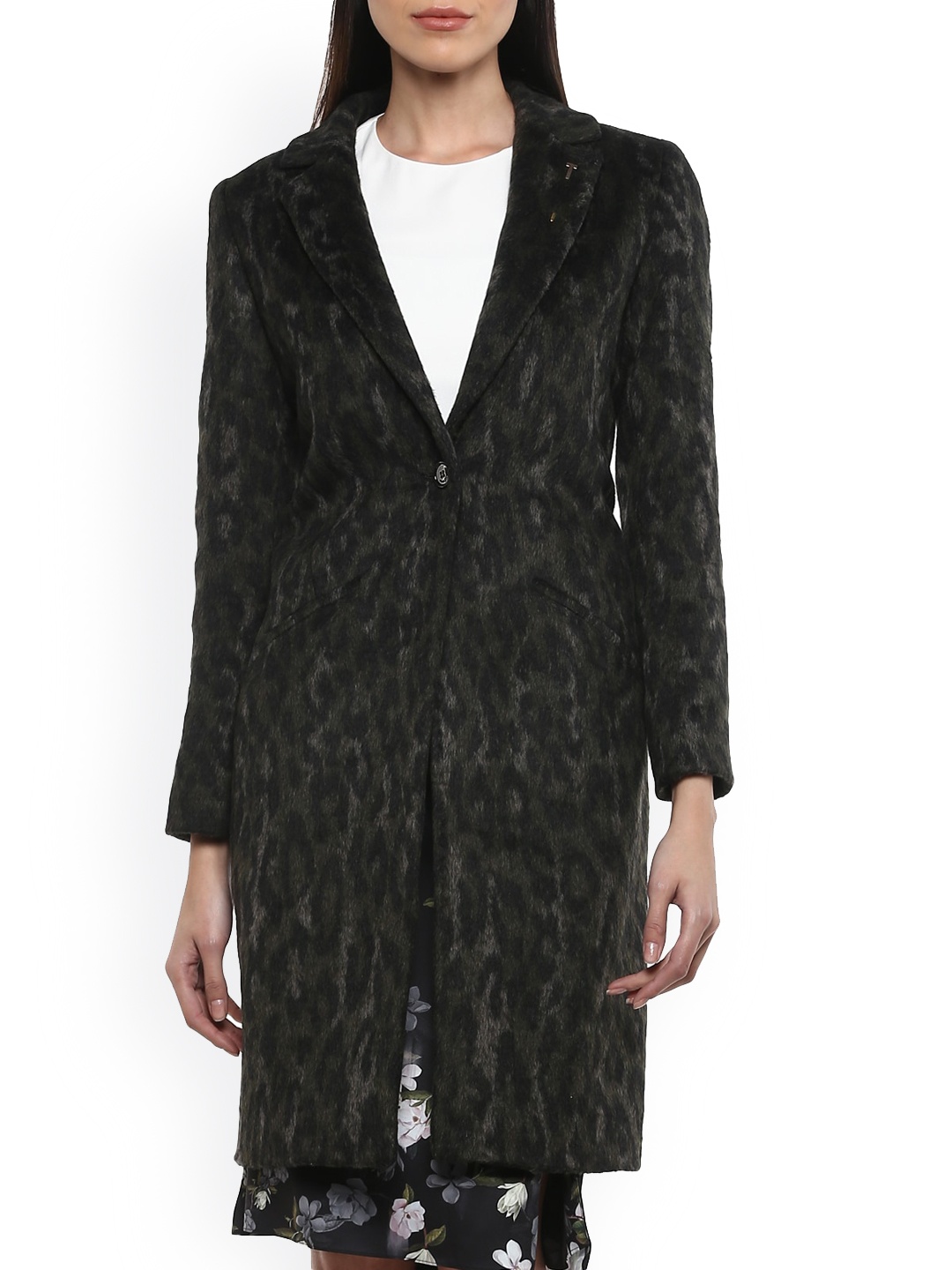 Ted Baker Women Khaki Longline Tailored Jacket
