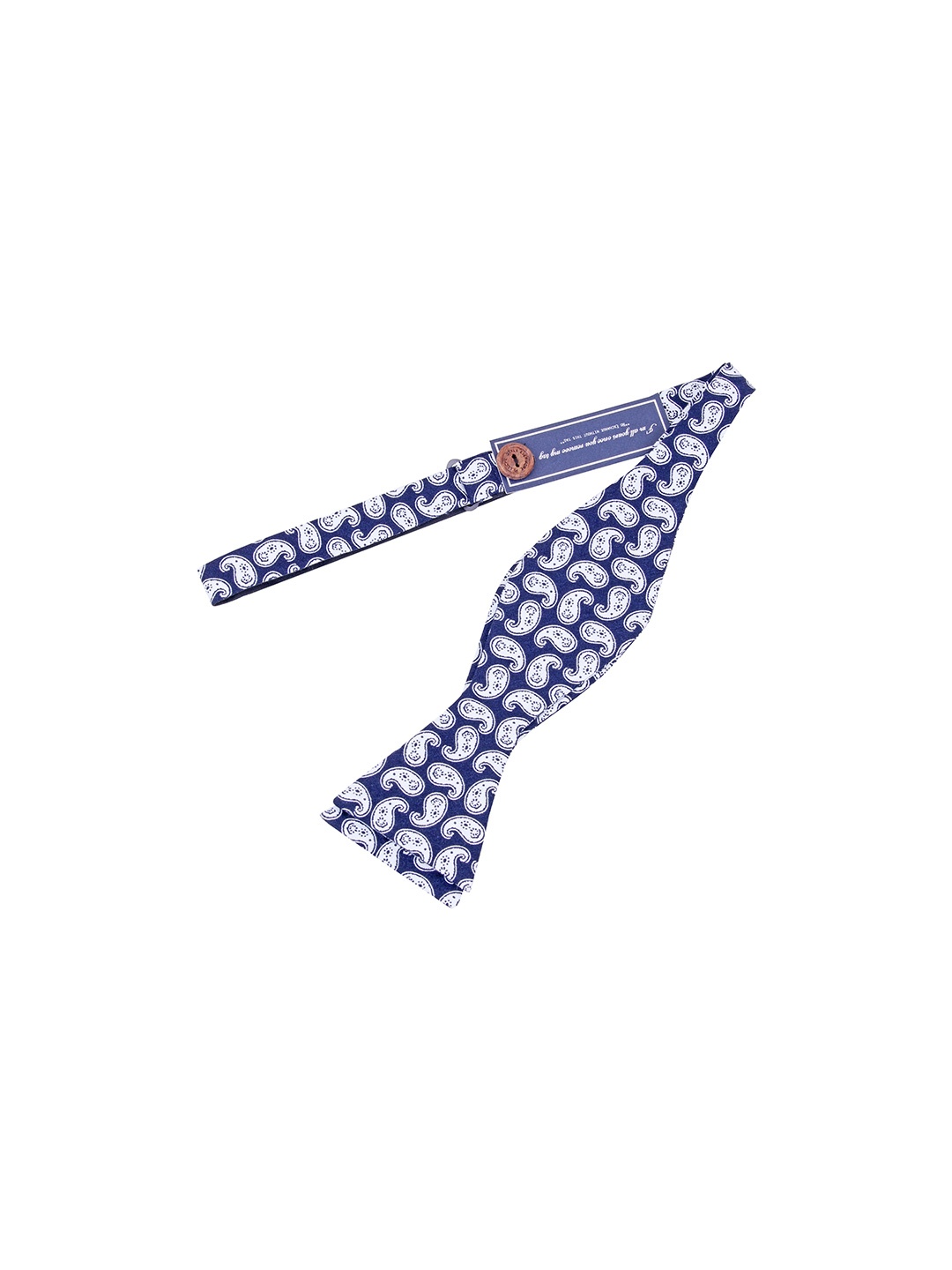 PELUCHE Men Blue & White Printed Bow Tie