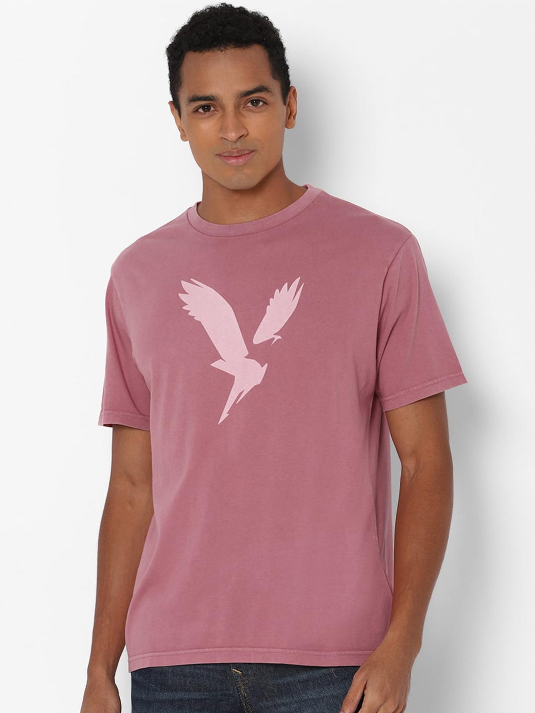 AMERICAN EAGLE OUTFITTERS Men Burgundy Printed T-shirt