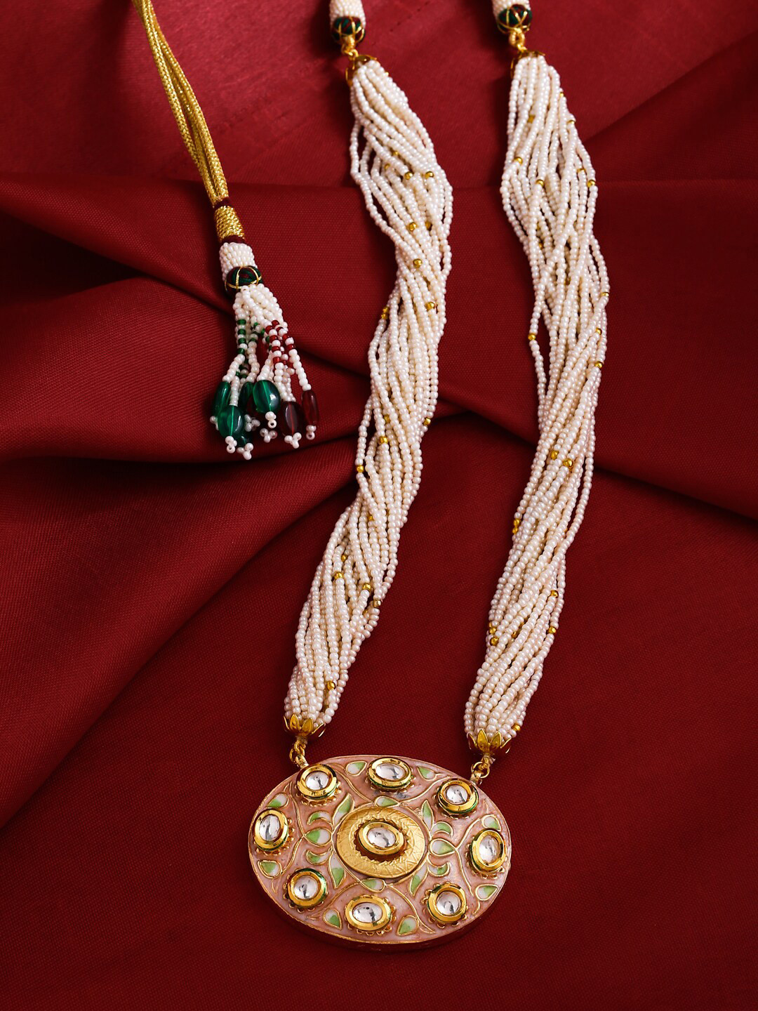 THE AAB STUDIO Gold & White Gold-Plated Meenakari Necklace
THE AAB STUDIO Gold & White Gold-Plated Meenakari Necklace