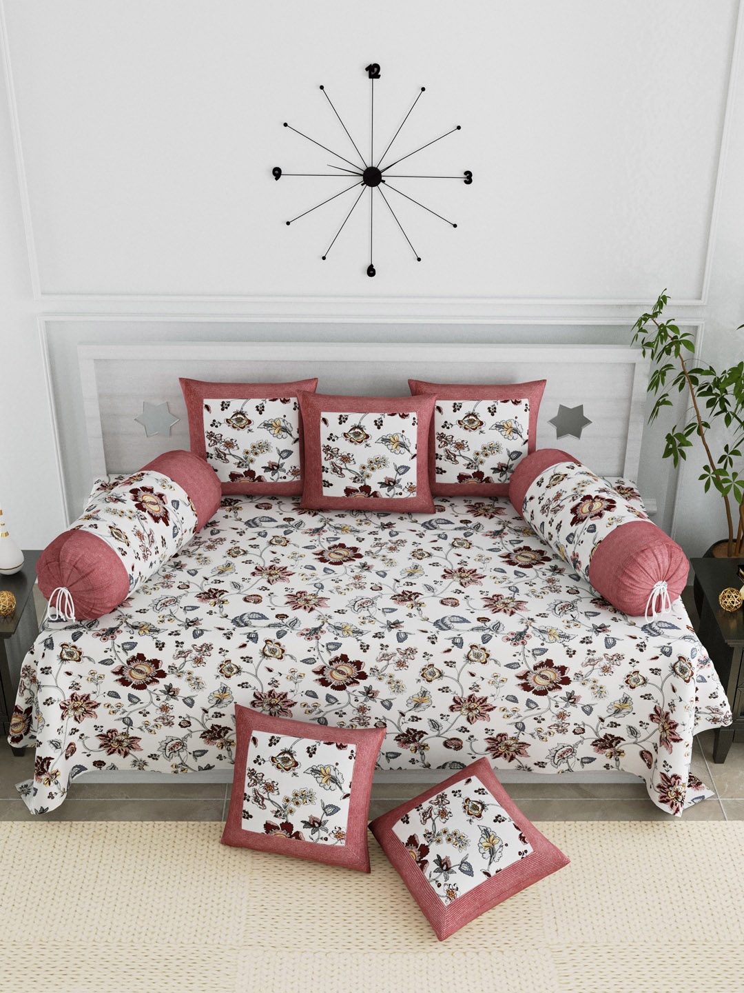 LIVING ROOTS Set Of 8 White & Grey Printed Pure Cotton Single Bedsheet With Bolsters & Cushion Covers
LIVING ROOTS Set Of 8 White & Grey Printed Pure Cotton Single Bedsheet With Bolsters & Cushion Covers