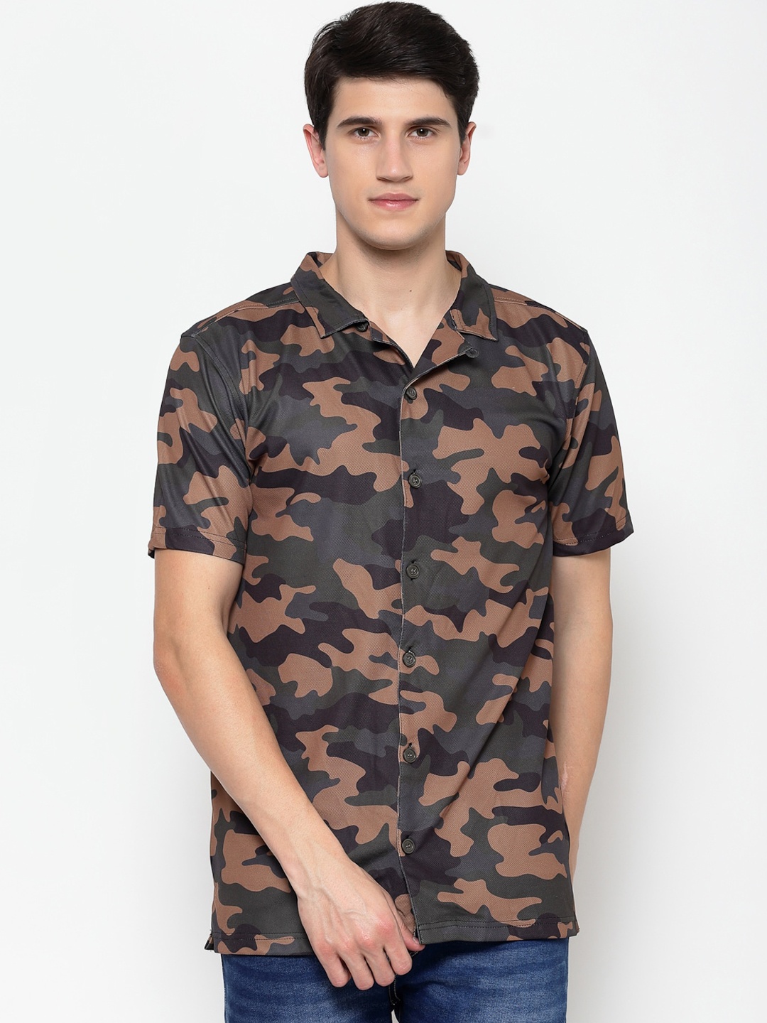 PAUSE SPORT Men Multi Coloured Slim Fit Printed Casual Shirt